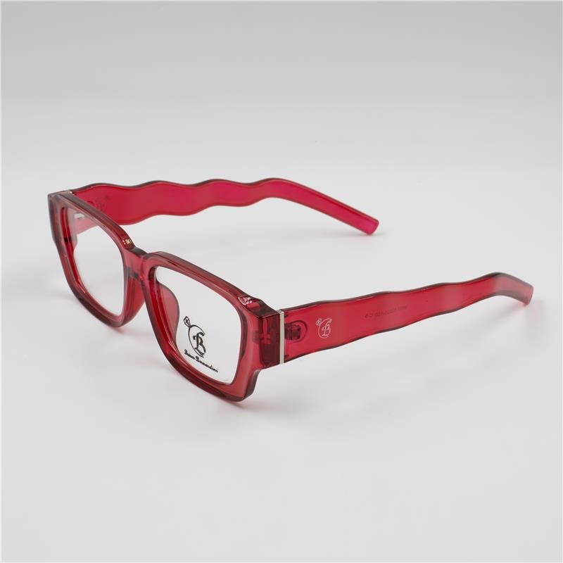 ARMAÇÃO PARA ÓCULOS DE GRAU RETANGULAR COM HASTES ONDULADAS