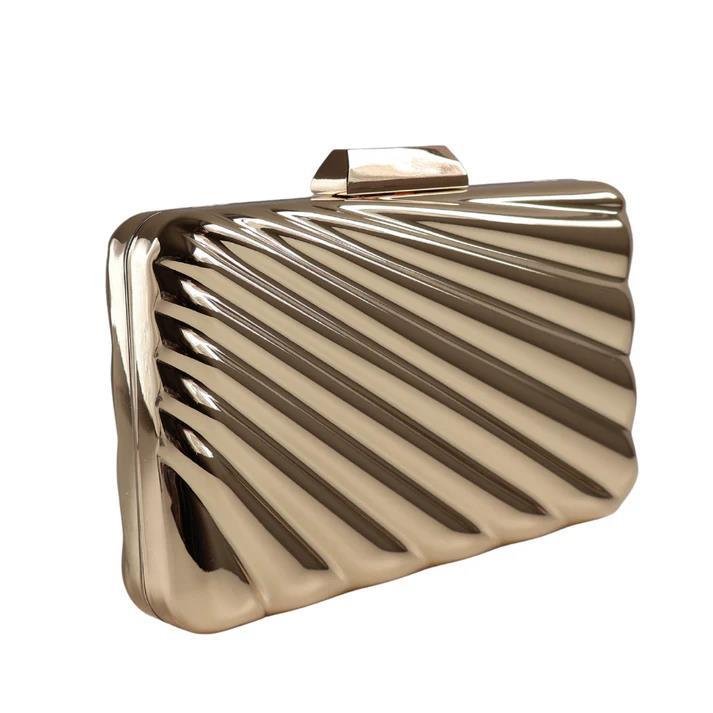 BOLSA CLUTCH METAL FRISADA