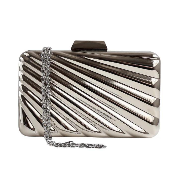 BOLSA CLUTCH METAL FRISADA