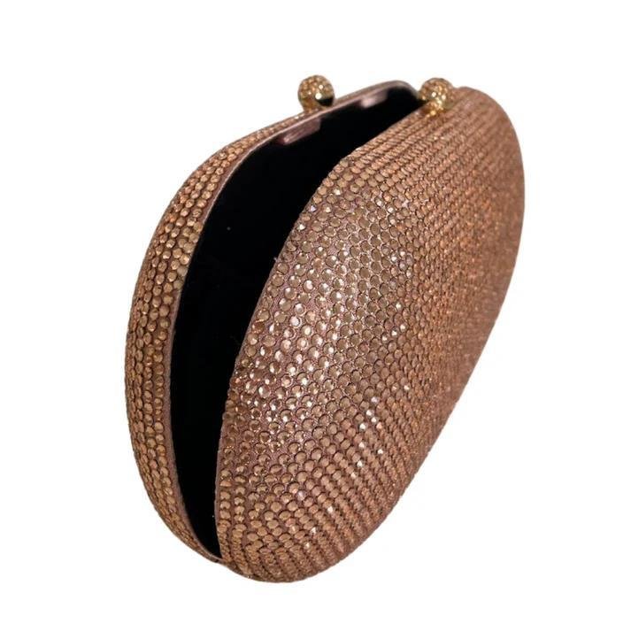 BOLSA CLUTCH OVAL CRAVEJADA