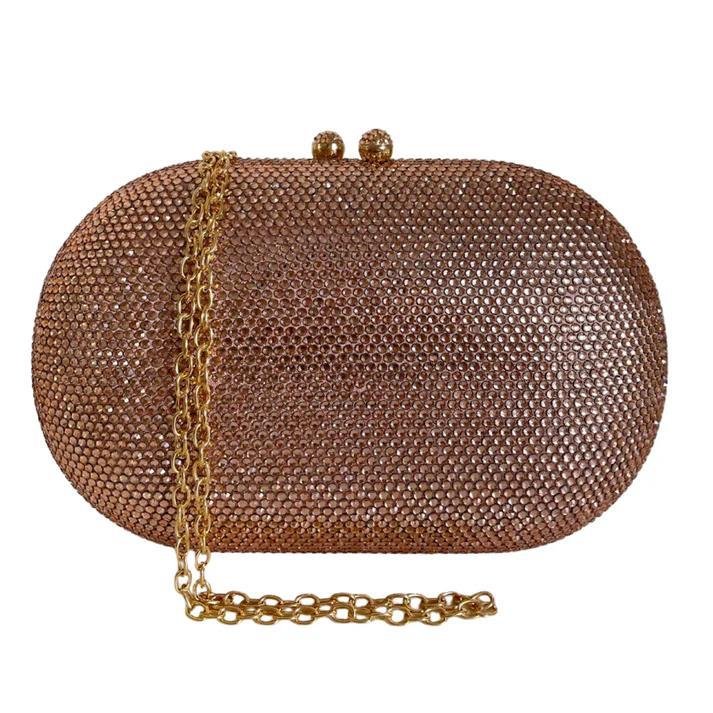 BOLSA CLUTCH OVAL CRAVEJADA
