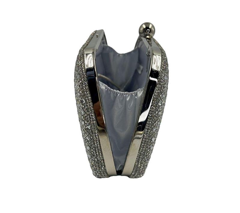 BOLSA CLUTCH CRAVEJADA COM CRISTAIS