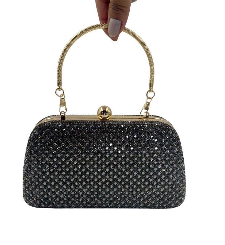 BOLSA CLUTCH CRAVEJADA COM CRISTAIS