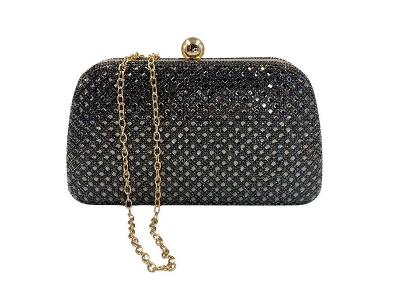 BOLSA CLUTCH CRAVEJADA COM CRISTAIS