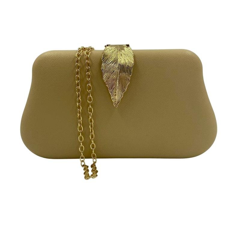 BOLSA CLUTCH FECHO FOLHA
